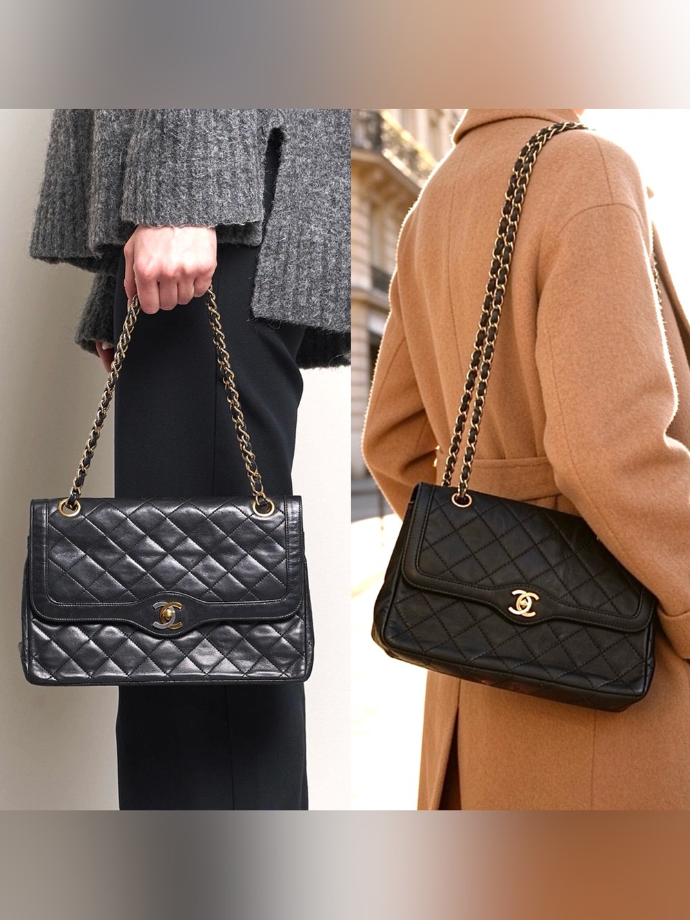 Chanel Quilted Chain double flap purse